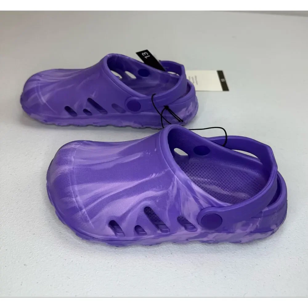 Member's Mark Girls Water-Friendly Clog Size 13 Purple Swirl